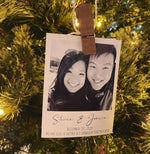 Load image into Gallery viewer, Personalized Polaroid Photo Ornament with Magnet Backing
