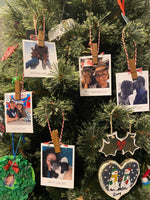 Load image into Gallery viewer, Personalized Polaroid Photo Ornament with Magnet Backing
